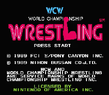 WCW World Championship Wrestling (USA) screen shot title